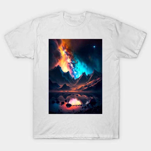 Cosmic Chaos: Magical Landscapes T-Shirt by James Garcia